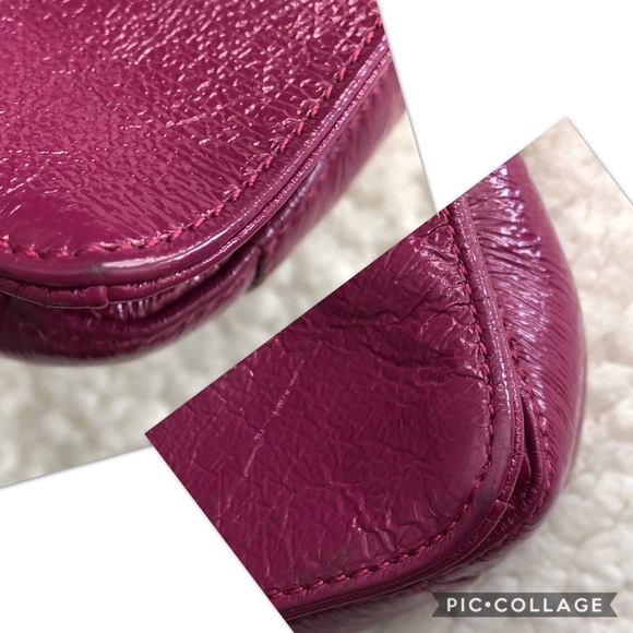 Tory Burch patent leather logo light weight fuchsia crossbody bag - Picture 8 of 8